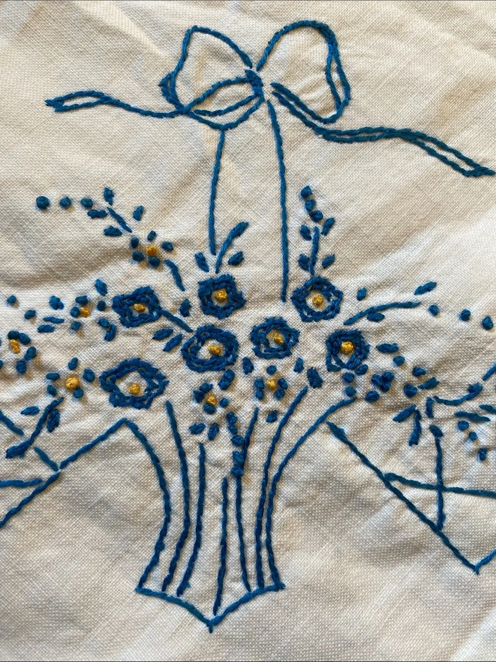 Vintage Handmade Embroidered & Crocheted Linens Bundle